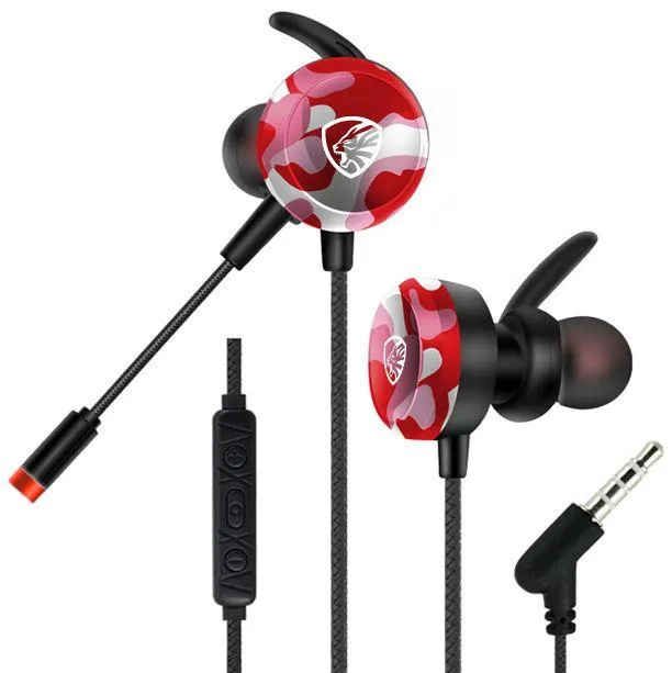 Слушалки Hytech HY-GK4 Detachable Mic Red Camouflage