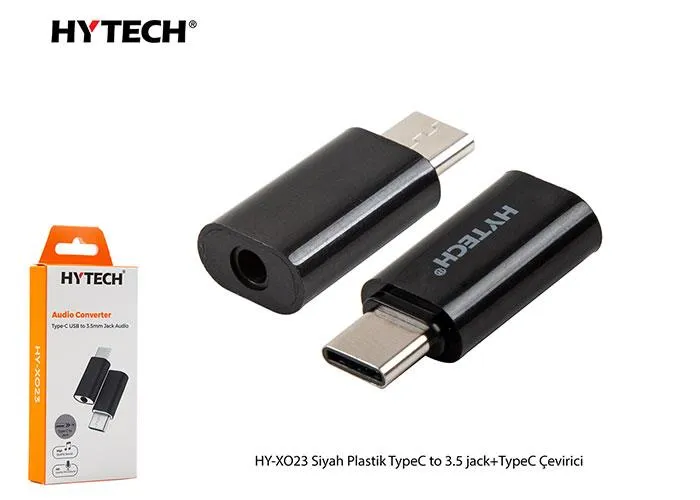 Адаптер HYTECH HY-XO23 Black TypeC to 3.5 jack TypeC Plastic Converter