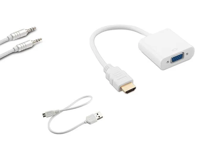 Kонвертер S-LINK SL-HVS13 HDMI to VGA + Audio Micro Usb Converter (17237)