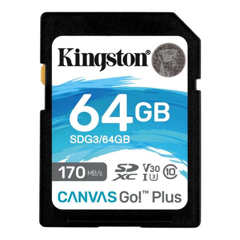 KINGSTON 64GB SDXC Canvas Go Plus 170R C10 UHS-I U3 V30 (SDG3/64GB)