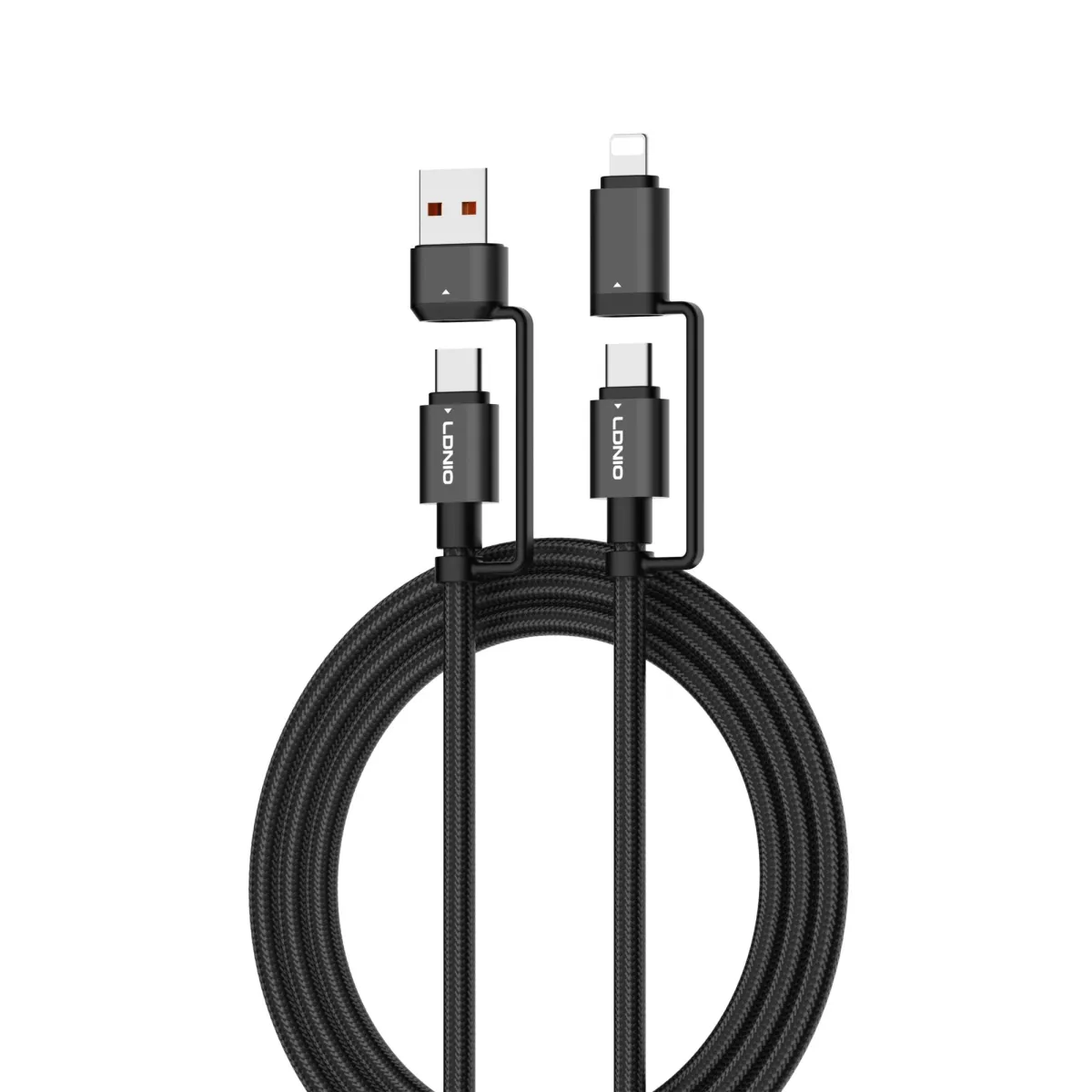 LDNIO 4 in 1 USB-C+USB-A to USB-C+Lightning charging data cable (LC16)