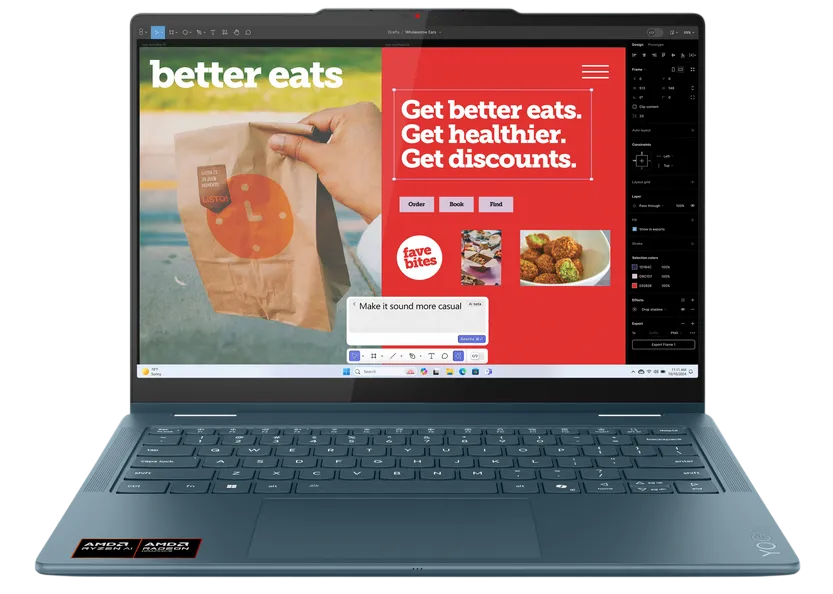 LENOVO Yoga 7 2-in-1 14AKP10 14" 2.8K OLED 120Hz Touch/R7-AI 350/32GB DDR5X/1TB/WIN11
