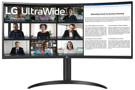 LG 34WR55QK-B 34" CURVED WQHD HAS 100Hz with USB Type-C (65W)