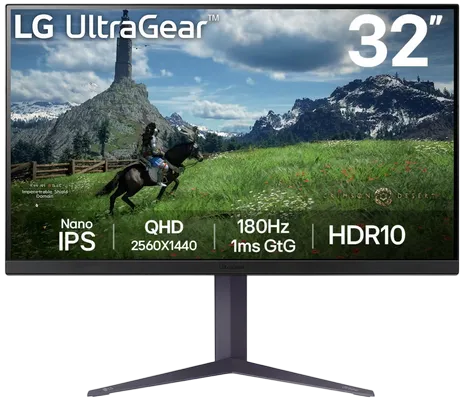 LG GAMING 32" 32GS85Q-B.AEU UltraGear QHD Nano IPS HAS 180Hz