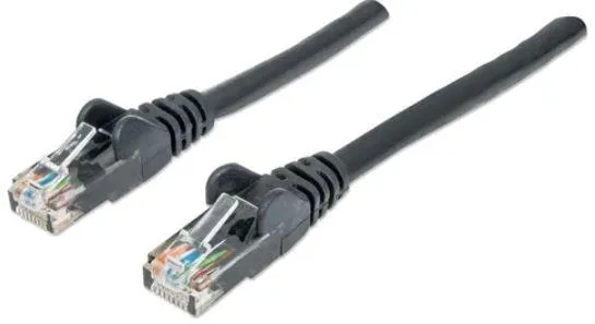 Мрежен кабел MANHATTAN Cat6e CCA, U/UTP, PVC, 5 m, Black 343350