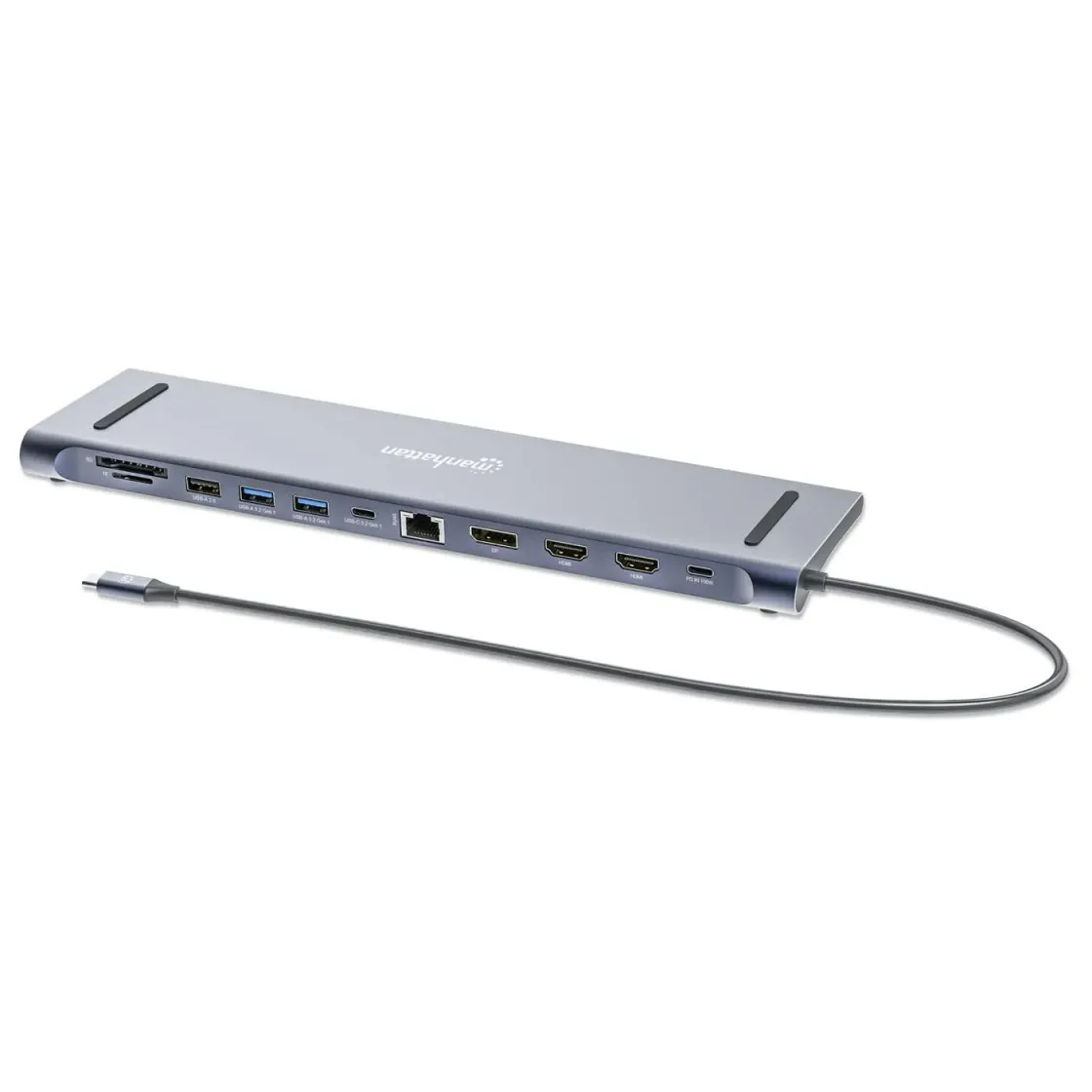 MANHATTAN USB-C PD 12-in-1 Triple Monitor 4K 190305