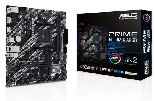 MB ASUS Prime B550M-K ARGB DDR4 AM4 5100MHz 2xM.2 DP/HDMI