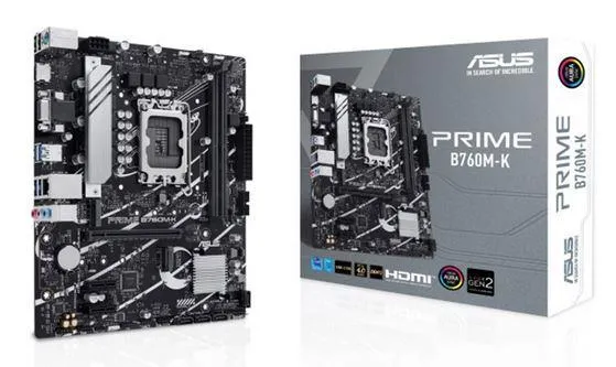 MB ASUS Prime B760M-K LGA1700 mATX DDR5 8000MHz 2xM.2 2.5Gb LAN HDMI/VGA