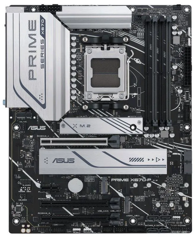 MB ASUS Prime X670-P-CSM AM5 ATX DDR5 7600+MHz 3xM.2 2.5Gb LAN Type-C DP/HDMI