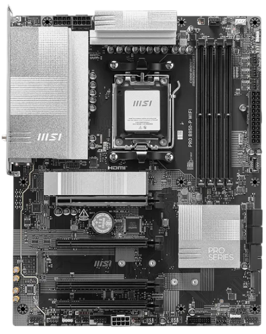 MB MSI PRO B850-P Wi-Fi AM5 ATX DDR5 8200MHz 3xM.2 5GB LAN 2x Type-C HDMI