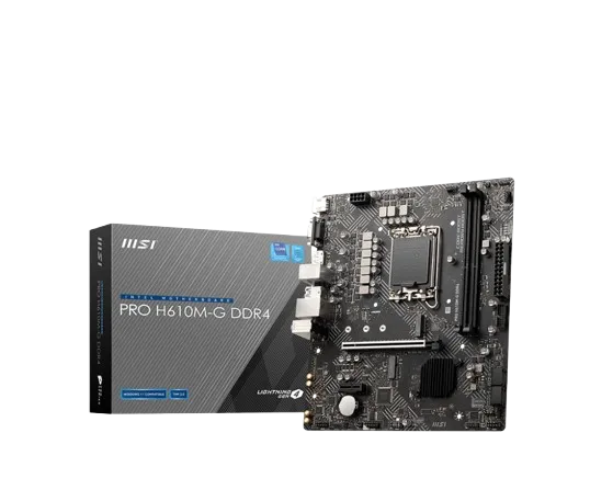 MB MSI Pro H610M-G LGA1700 DDR4 mATX 3200MHz M.2 DP/HDMI/VGA