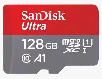 Micro SD CARD SANDISK 128GB Ultra Micro 140MB/s A1 Class 10 UHS-I + Adap, 128GB