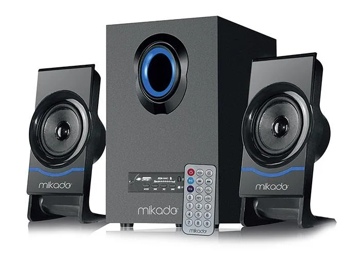 Звучници за компјутер MIKADO MD-1700BT 2+1ch (2 X 3W + 10W сабвуфер) Siyah Usb/SD/Fm (28996)