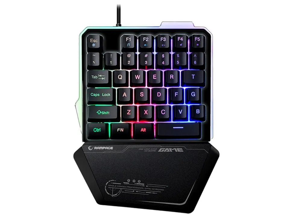 Тастатура Mini Gaming Keyboard Rampage KB-R24 X-MINI RGB Backlit Metal Mini (32739)