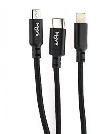 Кабел MOYE 3 in 1 USB Data 1m