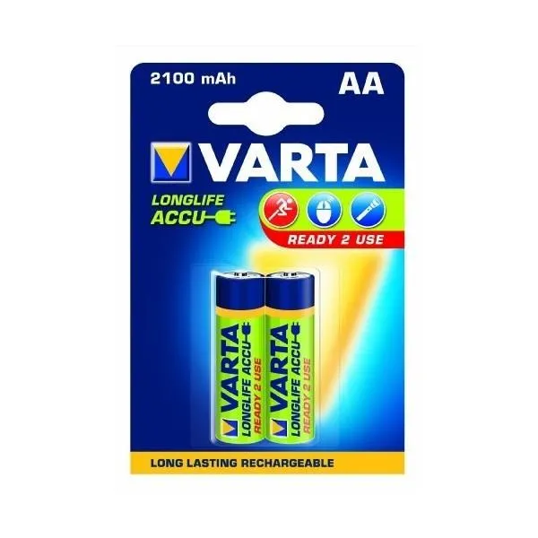 NiMH батерии VARTA LONGLIFE, 2100mAh, R2U, AA, 2x1.2V