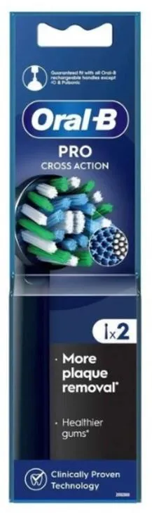 ORAL-B Refill Cross Action Black 2pcs