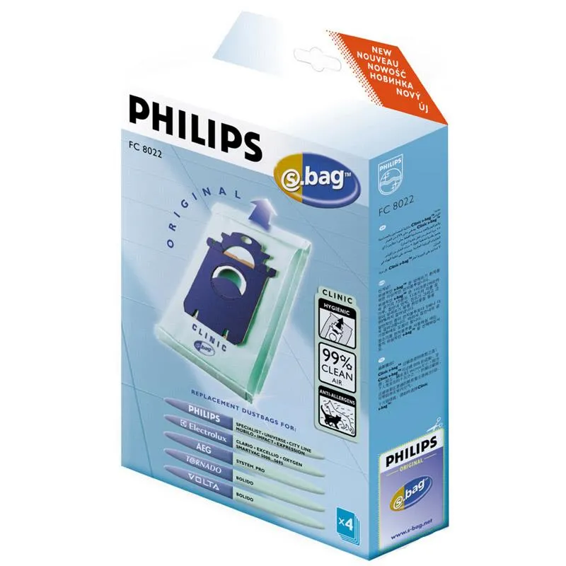 Вреќи за правосмукалка PHILIPS FC8022