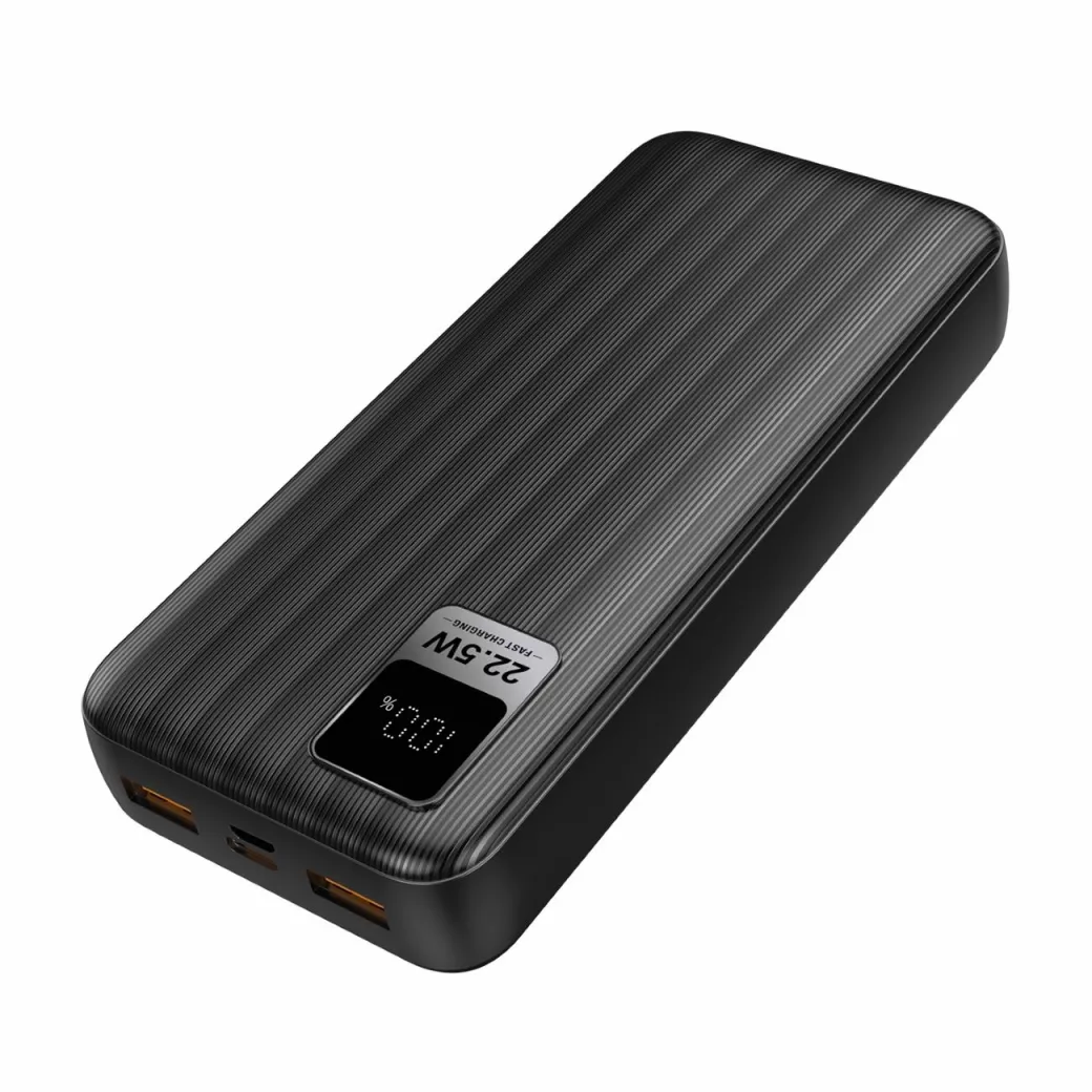 Power bank S-LINK G230 20000mAh Micro+Type-C+USB PD20W+QC3.0 18W Black LCD