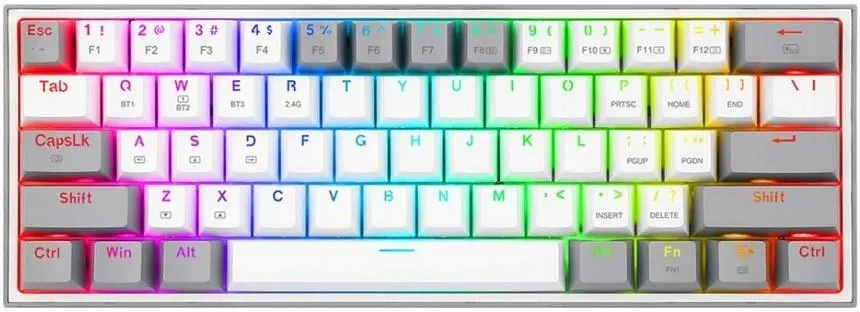 REDRAGON Fizz Pro K616 White/Grey RGB Wireless/Wired Mechanical Gaming