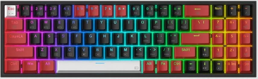 REDRAGON Pollux K628-RGB PRO Mechanical Wired/Wireless Gaming Black/Red - Red Switch