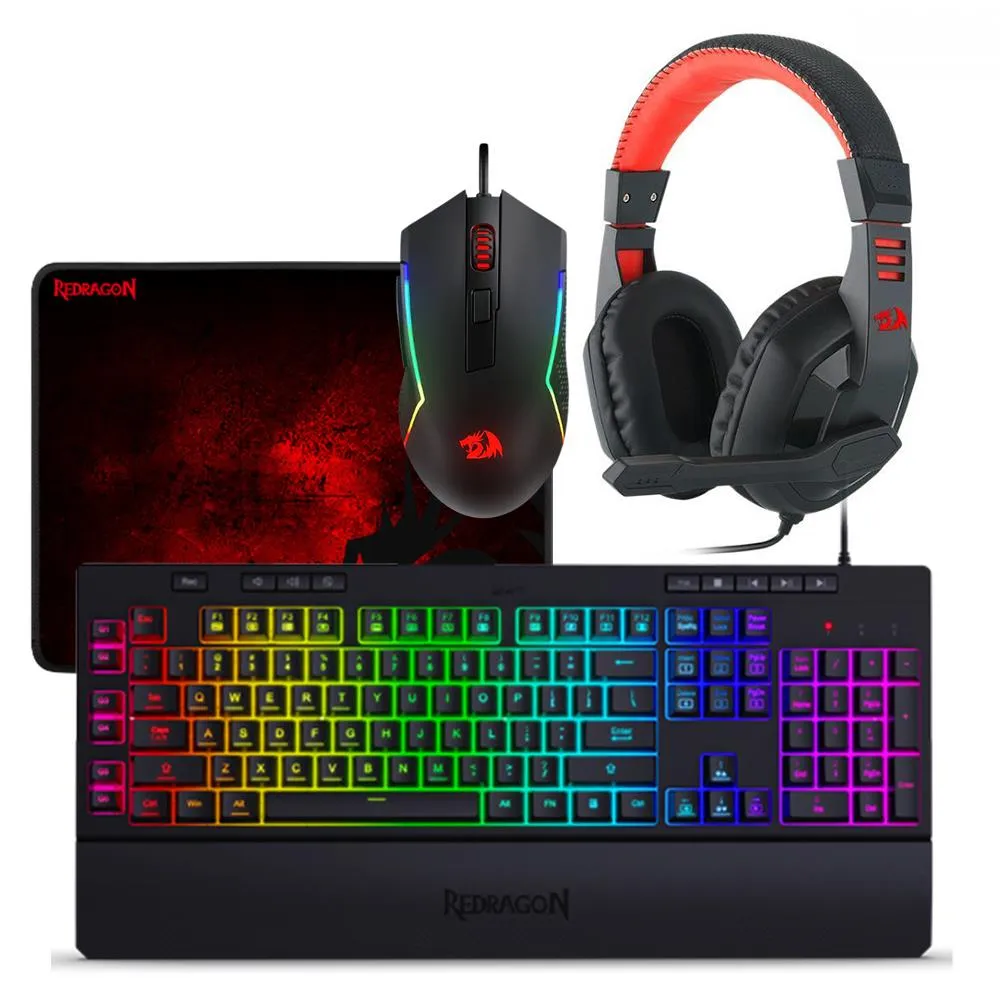 REDRAGON2 S149 4 In 1 Combo Keyboard + Mouse + Headphone + Mousepad