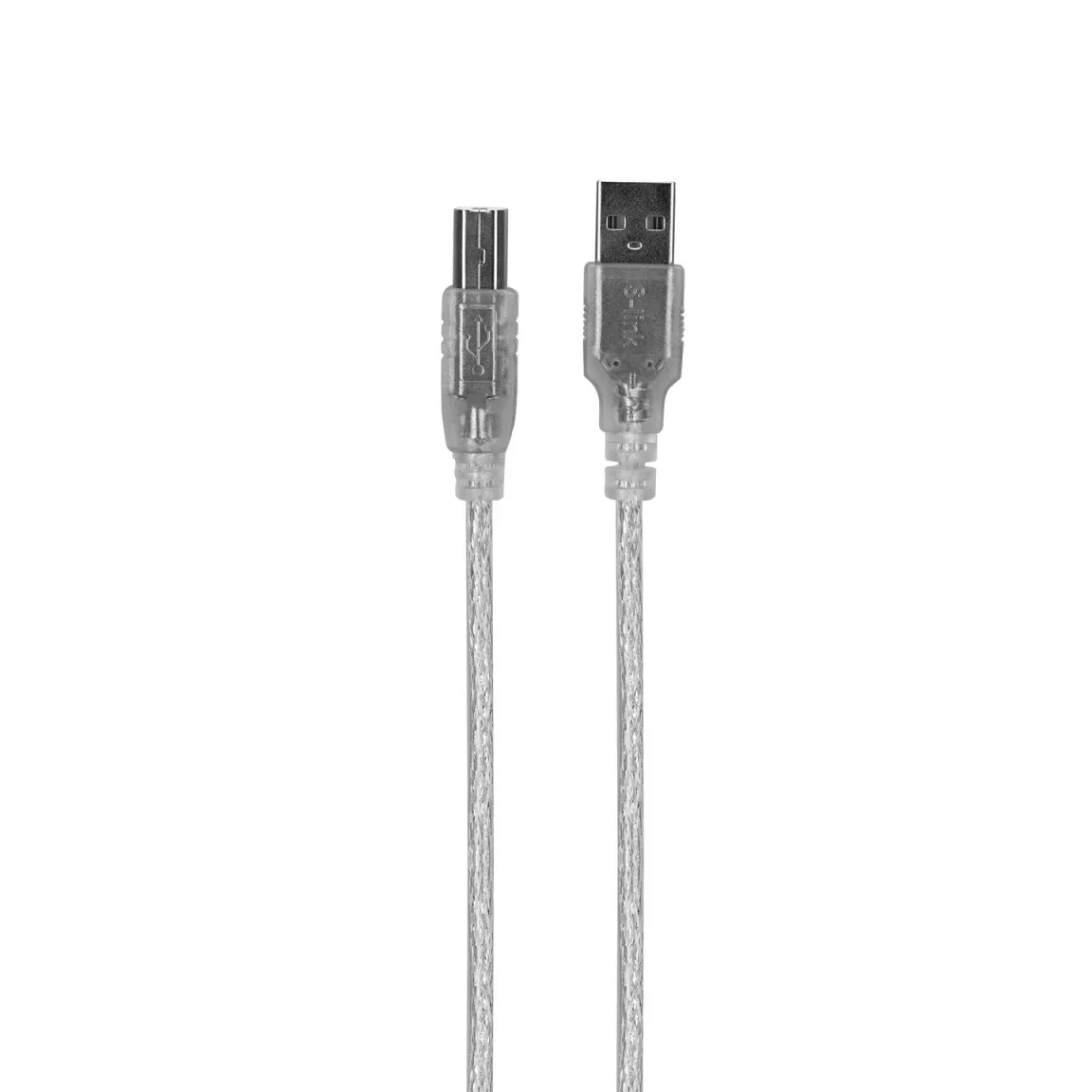 Кабел за принтер S-LINK SL-U2005 Usb2.0 5m Transparent Printer Cable