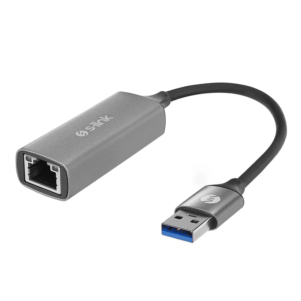 Адаптер S-LINK SW-U334 USB 3.0 to RJ45 10/100/1000Mbps Gray Metal