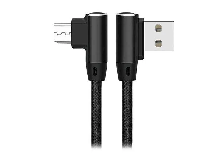 Кабел S-LINK Swapp SW-C555 1M 3A Micro Black 90° (30305)