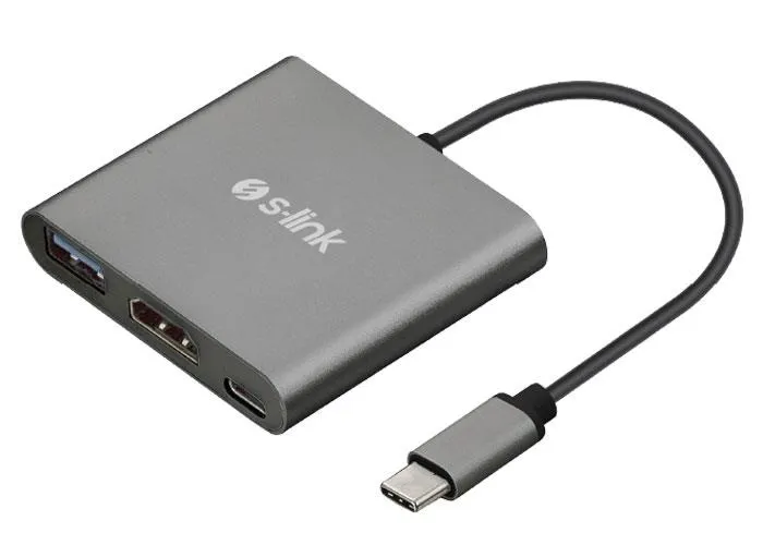 Кабел S-LINK Swapp SW-U515 Type-C to 4K HDMI + USB 3.0 + PD (32338)