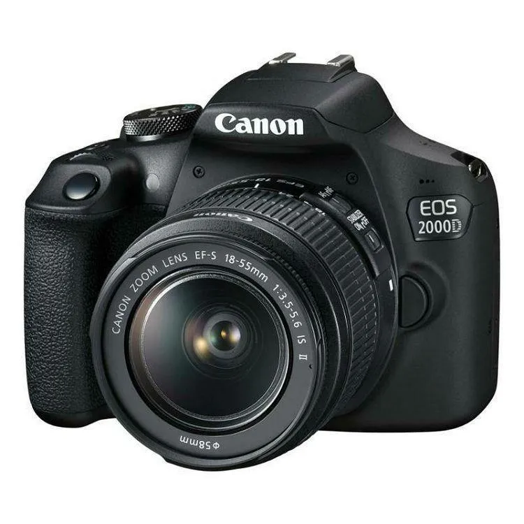 Дигитален SLR фотоапарат CANON EOS 2000D BK 18-55 IS + SB130+16GB SEE, 24.7MP, 3"LCD