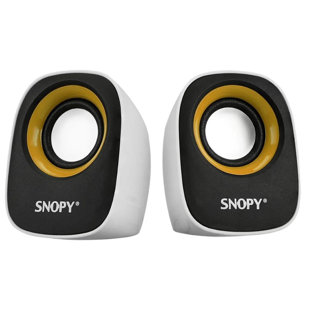 Звучници SNOPY SN-120 2.0 USB White / Yellow, 6W (3Wx2)