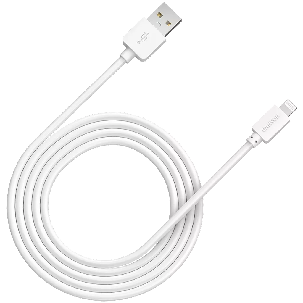 USB кабел CANYON CFI-1 Lightning 1m White