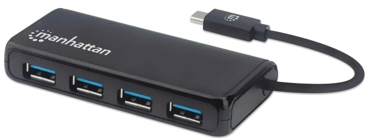 USB разделник MANHATTAN 4-Port USB 3.0 Type-C Hub