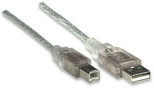 USB кабел MANHATTAN A/B M/M, 3m, сребрен 340458