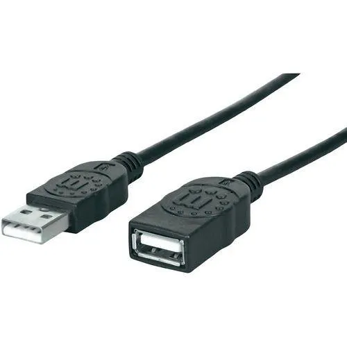 USB Кабел MANHATTAN EXTENSION A/A M/FM, 1.8m, црн 338653