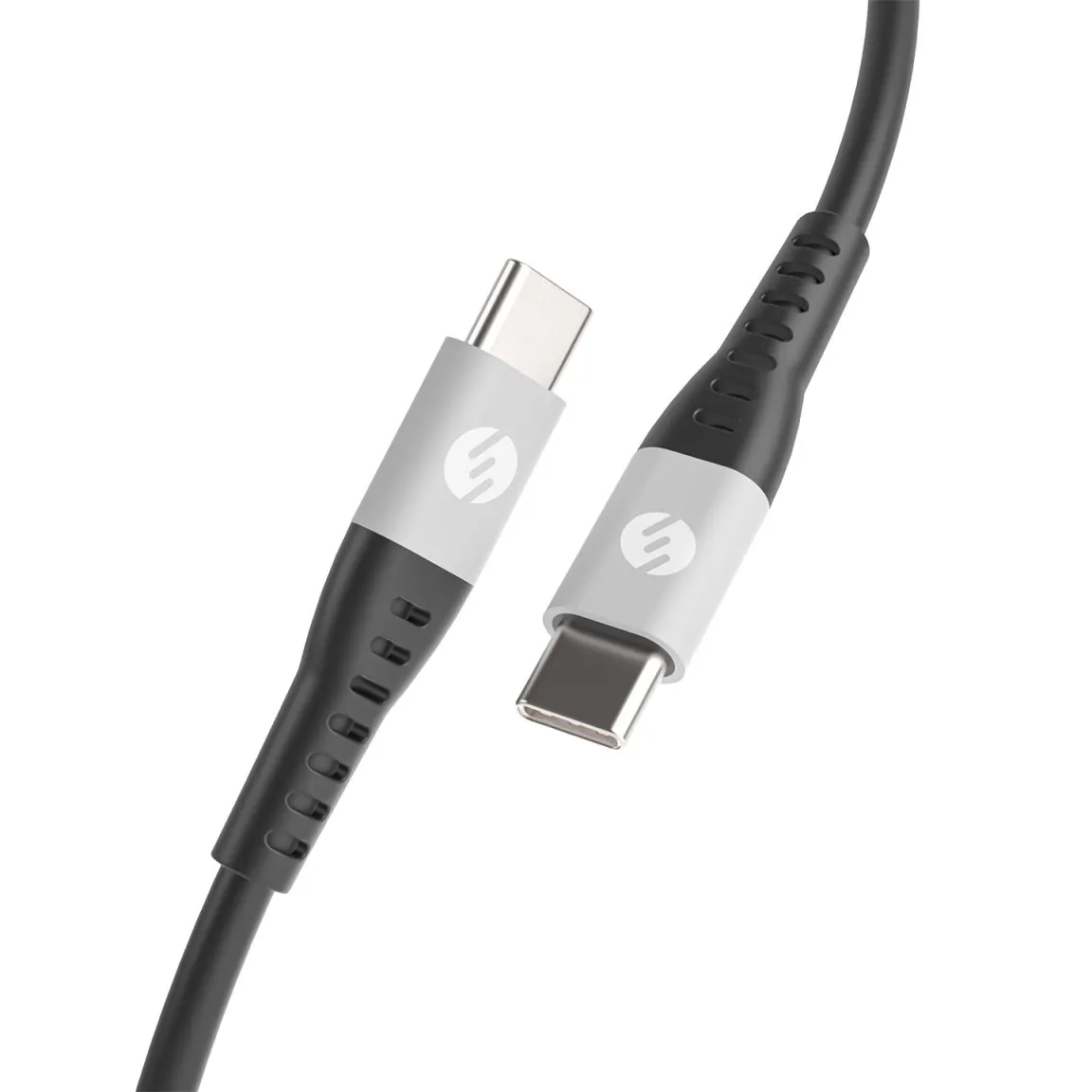 USB кабел S-LINK SL-STM55TP 3A Fast Charging TYPCE TO TYPE-C Silver Data Charging Cable