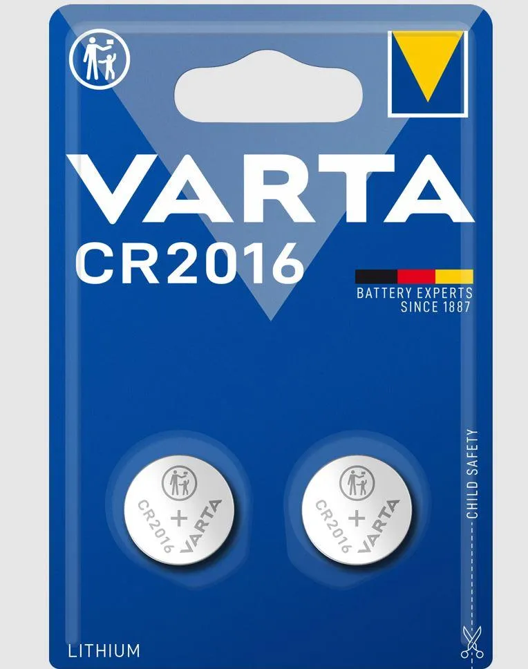 Литиумски батерии VARTA CR2016, 2x3V