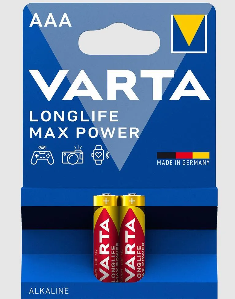 Алкални батерии VARTA MAX TECH LR03 AAA 2x1,5V