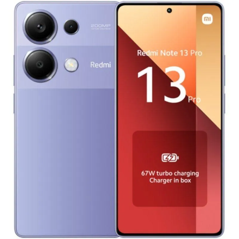 Xiaomi Redmi Note 13 Pro, 6.67", 8/256GB, 200+8+2/16MP, 5000 mAh, Lavender Purple