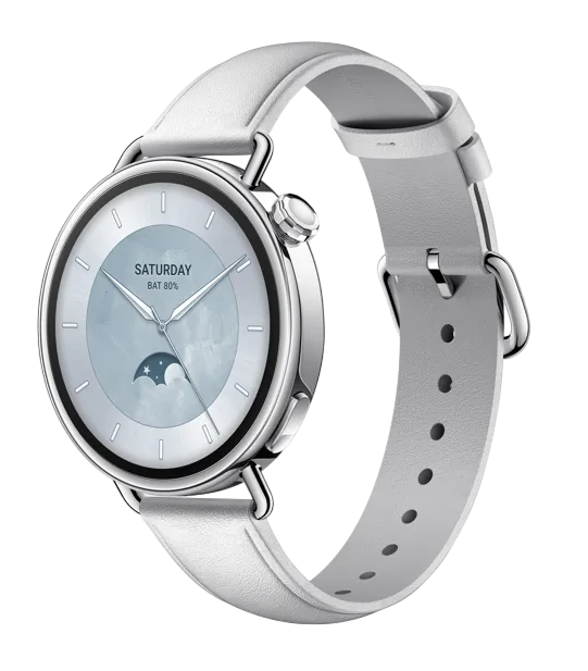 Смарт часовник Xiaomi Watch S4 41mm Leather Strap (White)