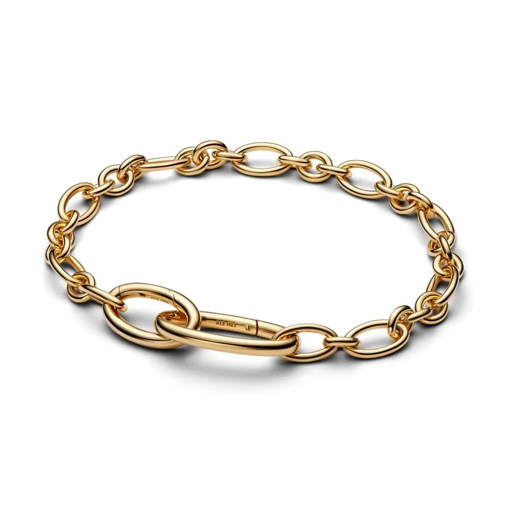 Белегзија со овални карики од 14k позлата
