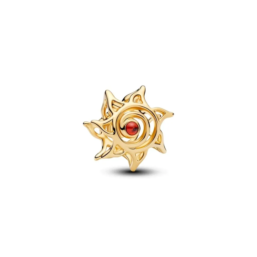Приврзок филигранско сонце од 14k позлата