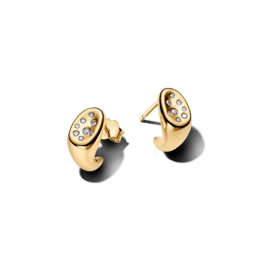 Обетки со циркони од 14k позлата