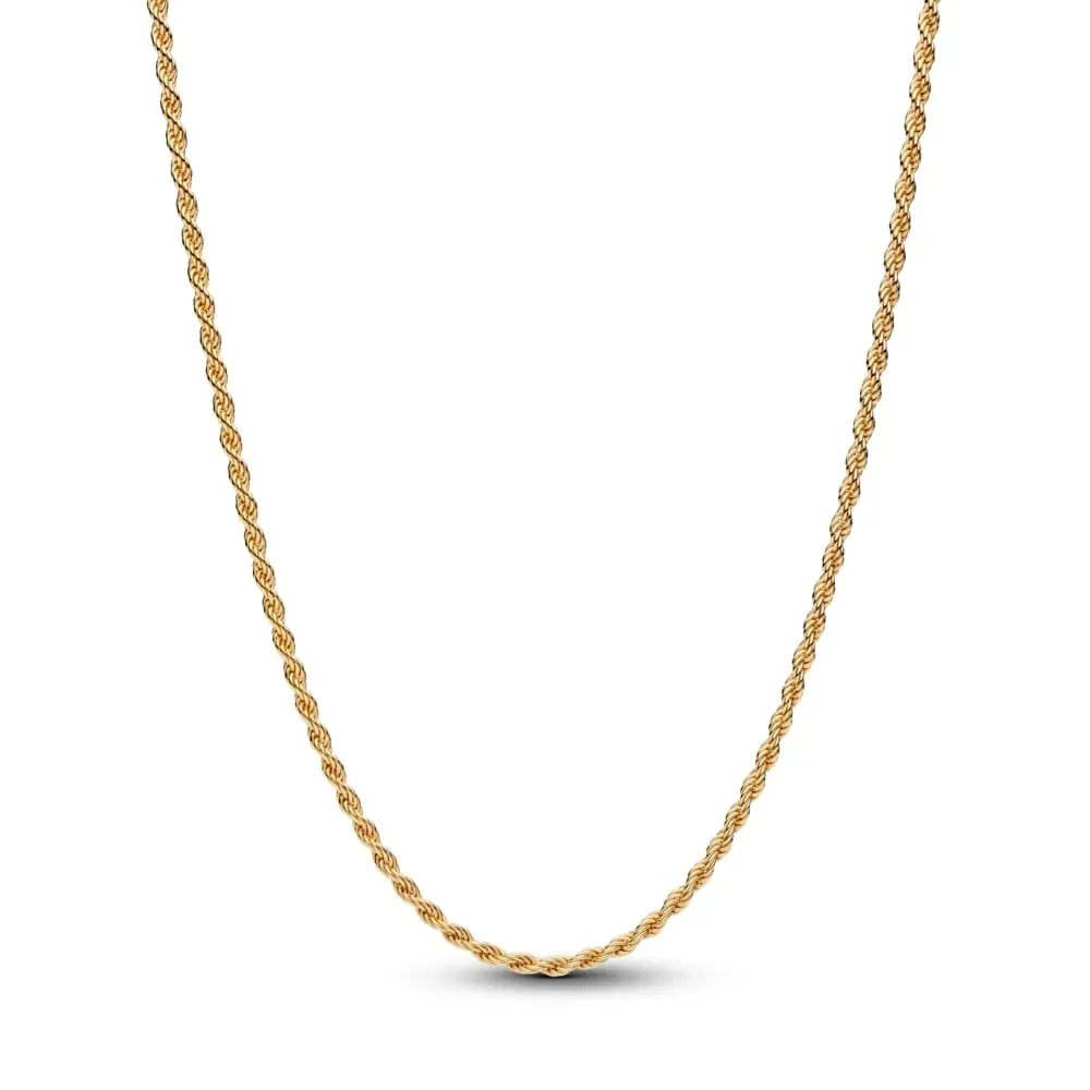 Ѓердан со испреплетен синџир од 14k позлата