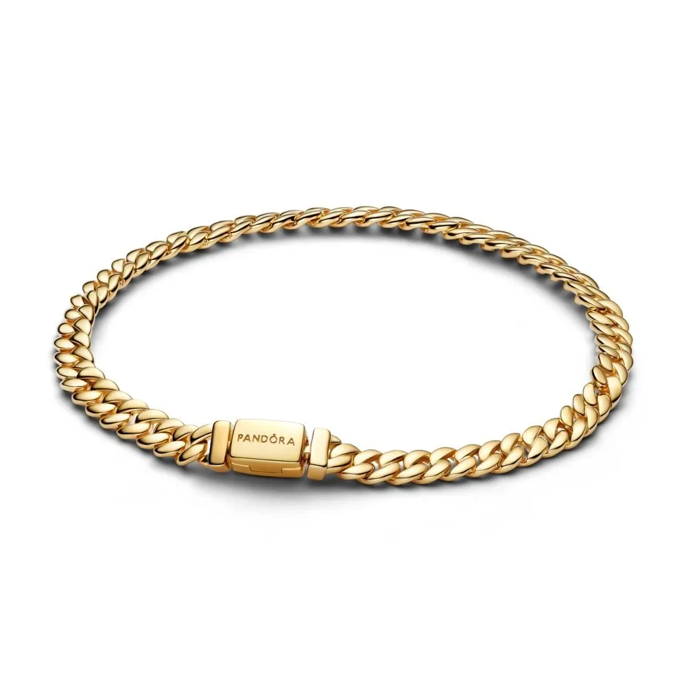 Белегзија со кубански синџир од 14k позлата