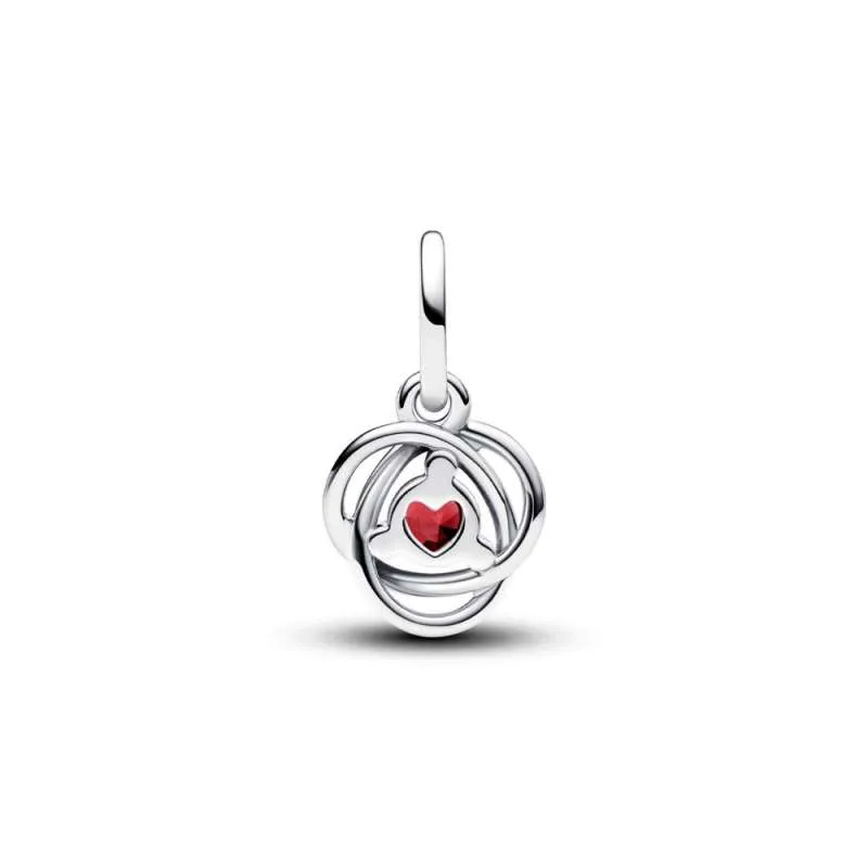 Црвен Eternity Circle висечки приврзок