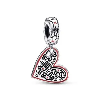 Keith Haring™ x Pandora Line Art People и Heart pendant