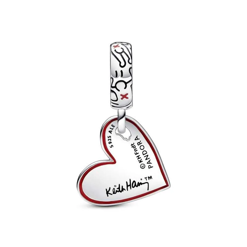 Keith Haring™ x Pandora Line Art People и Heart pendant