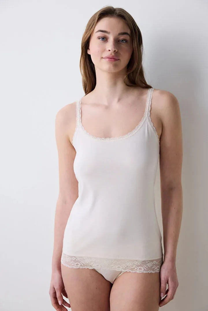 Penti женска маица COTTON LACE CAMI ATLET C